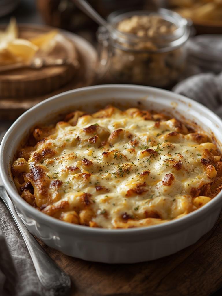 Baked Brie Pasta served