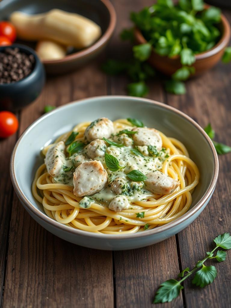 Creamy Pesto Chicken Pasta