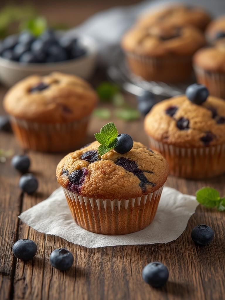 Homemade Blueberry Protein Muffins