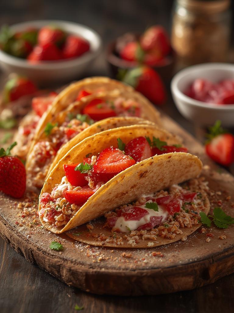 Strawberry Crunch Cheesecake Tacos