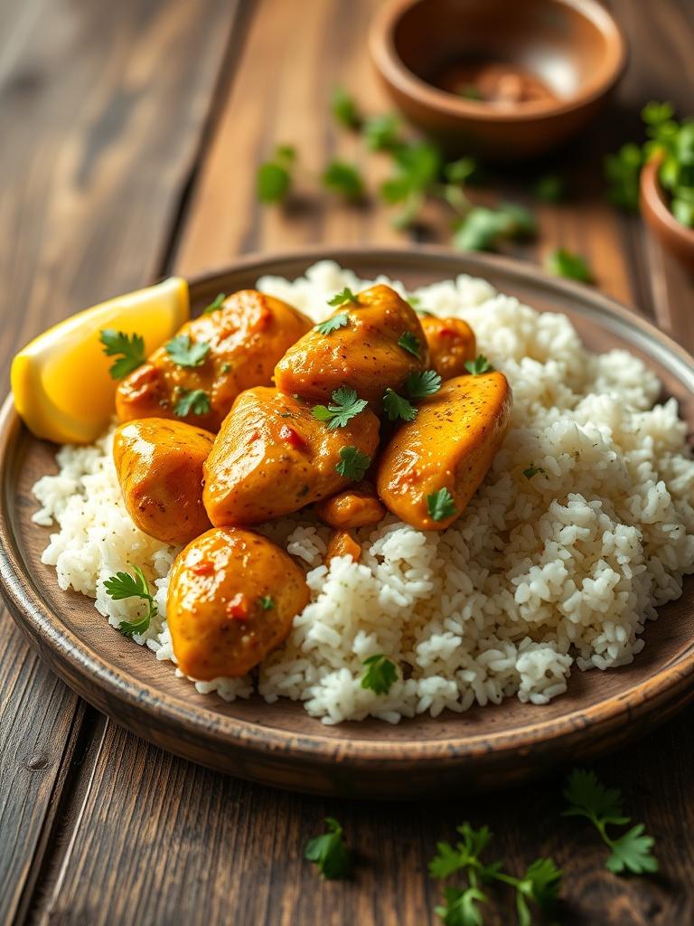 20-Minute Garlic Butter Chicken with Rice
