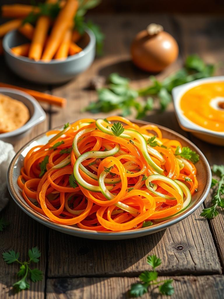 Carrot and Cucumber Ribbon Salad