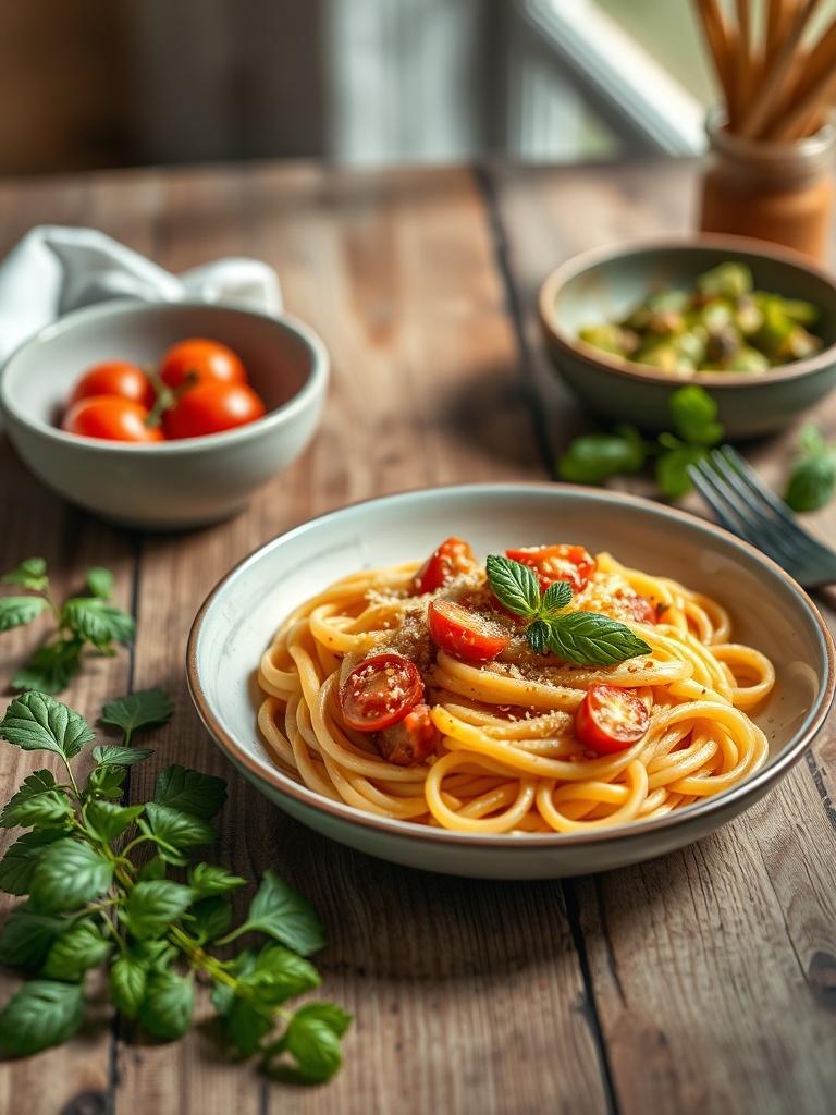 Creamy Tomato Rigatoni Pasta