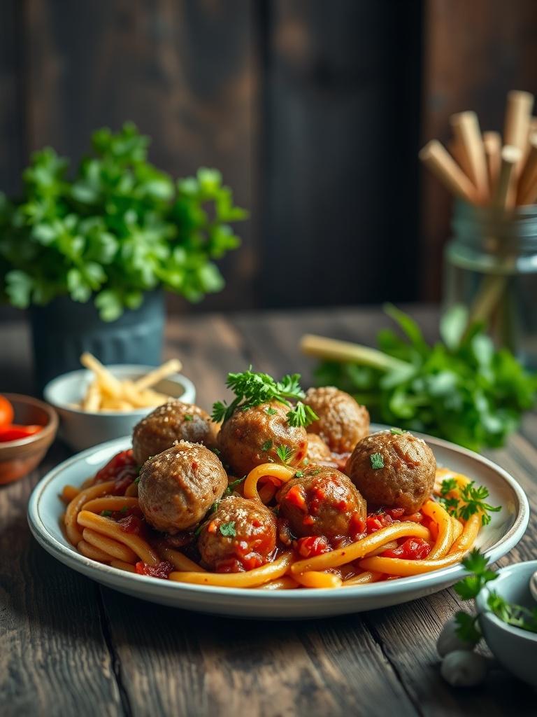 Dump and Bake Meatball Casserole