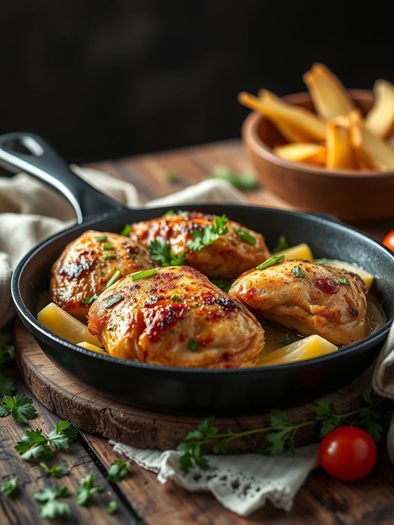 Easy Skillet Chicken Thighs